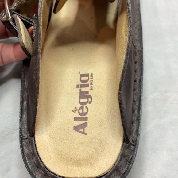ALEGRIA Alg-602 chocolate brown clogs size 42 - Picture 10 of 10